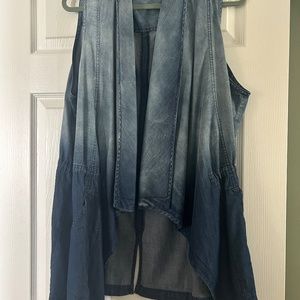 Denim look vest